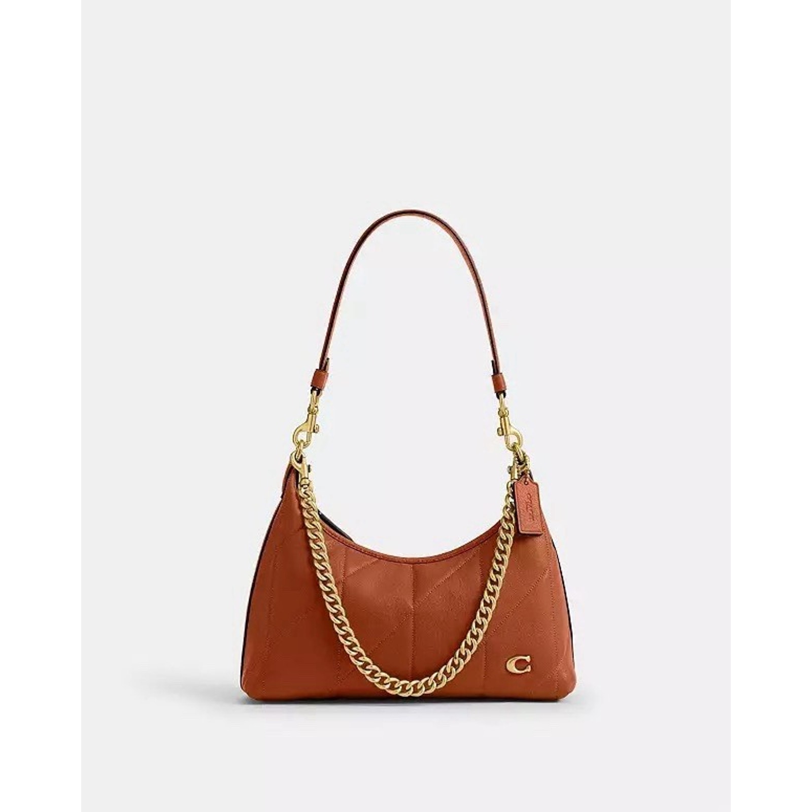 Nwt Coach Juliet Shoulder Bag 25 Quilting Smooth Leather Cdz65 Amber Brown — image 7 of 8